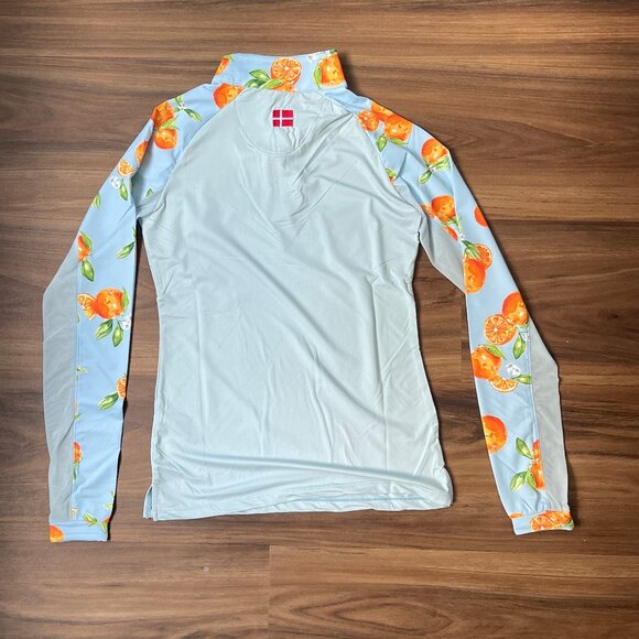 Kastel Denmark Women's Longsleeve Sun Shirt - Blue Orange Print - XS - Picture 3 of 4